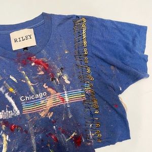Distressed Vintage Chicago Cropped Tee